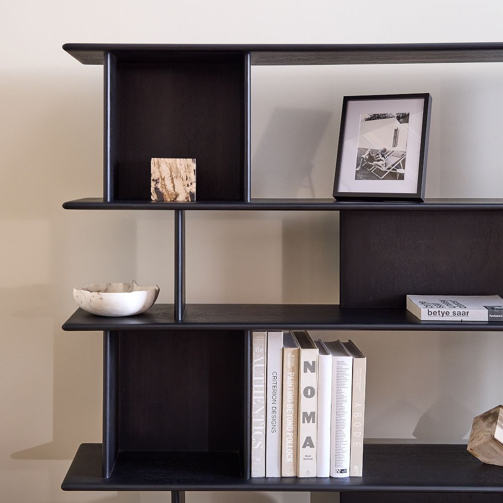 Anton Open Bookcase Shelf - Rustic Modern Storage | West Elm UK